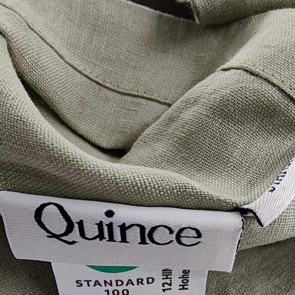 Quince 100% European Linen Duvet Cover and 2 Shams in Sage King/Cal King 1242
